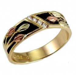 10K BLACK HILLS GOLD MENS ANTIQUED RING