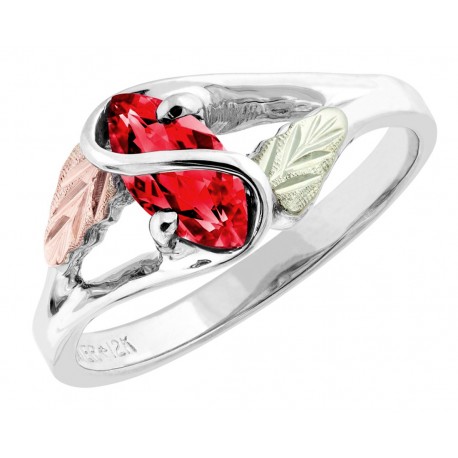 Landstrom's® Sterling Silver Ladies Ring with Ruby