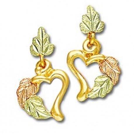 Landstrom's® 10K Black Hills Gold Heart Earrings