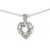 Landstrom's® Sterling Silver Heart Pendant with Opal