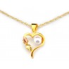 Landstroms 10K Black Hills Gold Small Heart Pendant with Pearl