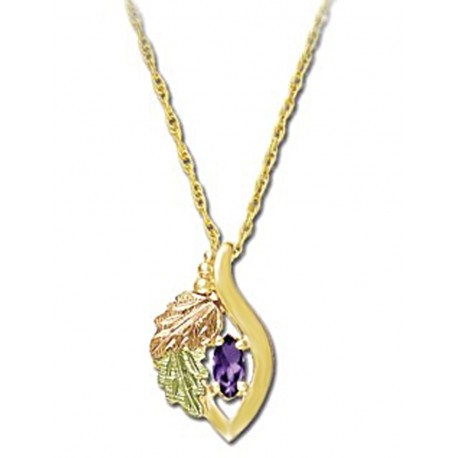 Small Landstrom's® 10K Gold Pendant with Amethyst