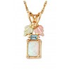 Landstrom's® Small 10K Gold Pendant with Opal & Topaz