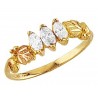 Mt. Rushmore 10K Yellow Gold Ladies Ring with 1/3CT TW Diamond
