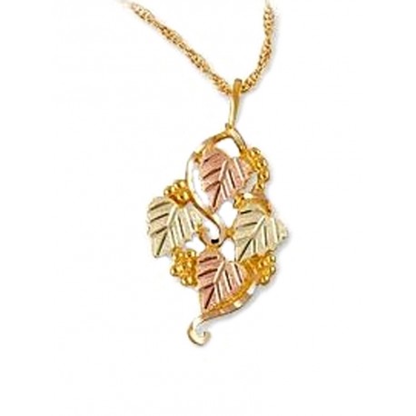 Mt. Rushmore 10K Gold Traditional Leaves Pendant