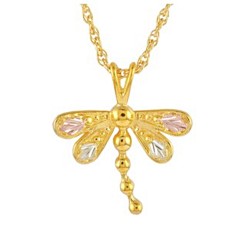 Mt. Rushmore Small 10K Gold Dragonfly Pendant