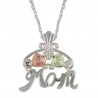 BLACK HILLS GOLD SILVER 'MOM' PENDANT NECKLACE GREAT MOTHER'S DAY GIFT