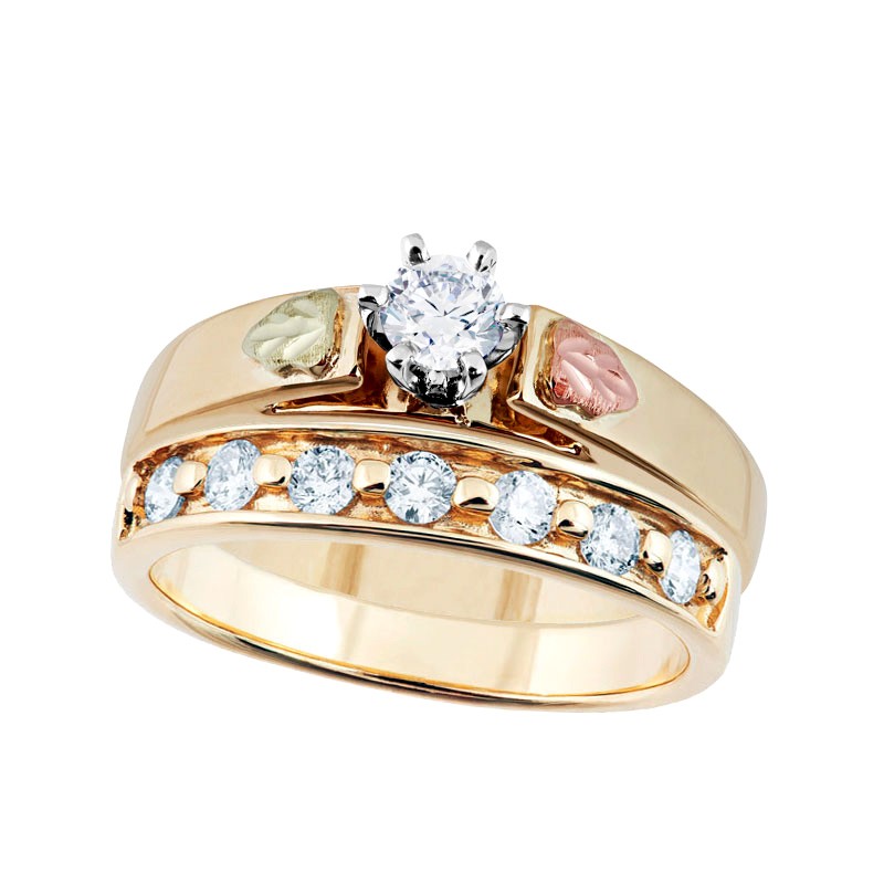 Landstrom's® Stunning Black Hills Gold Diamond Ring Set