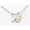 Black Hills Gold on Sterling Silver Initials Pendant - W