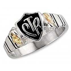 Black Hills Gold on Sterling Silver CTR Mens Ring