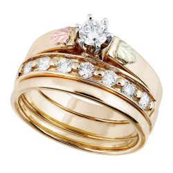 Landstrom's® Stunning Black Hills Gold Diamond Ring Set