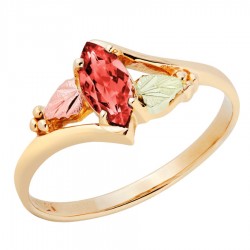 10K Black Hills Gold Ladies Ring with Garnet by Landstrom's®