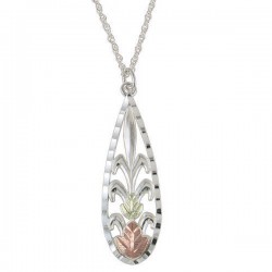 BLACK HILLS GOLD STERLING SILVER LADIES PENDANT NECKLACE