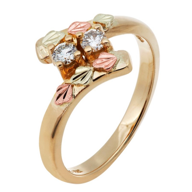 Black Hills Gold Women's Diamond Bypass Ring by Landstrom's® G