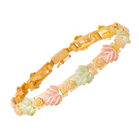 Landstrom's® 10K Black Hills Gold Ladies Bracelet with Grapes