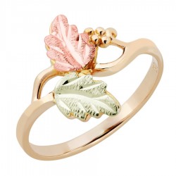 Ladies Black Hills Gold Ring with Leaves