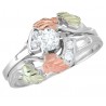 Tri-color Black Hills White Gold Diamond Bridal Set