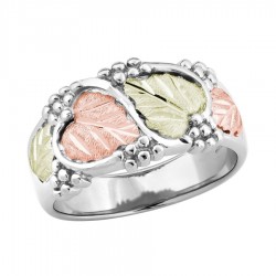 Landstrom's(®) Ladies Tri-color Black Hills Gold Wedding Ring