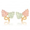Small Mt. Rushmore 10K Yellow Gold Stud Leaves Earrings