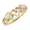 10K Mt. Rushmore Heart Ring with Diamond Accent