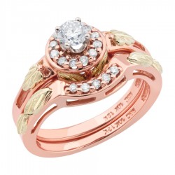 Landstrom's® 10K Black Hills Rose Gold Wedding Ring Set