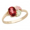 Landstrom's® 10K Black Hills Gold Ladies Ring with Garnet
