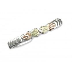 Landstrom's® Black Hills Gold 12K Gold Leaves on Sterling Silver Adjustable Toe Ring
