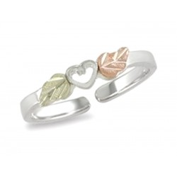 Landstrom's® Black Hills Gold on Sterling Silver Heart Adjustable Toe Ring