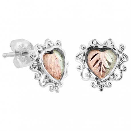 Black Hills Sterling Silver Heart Earrings