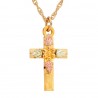 10K Black Hills Gold Small Cross Pendant by Mt. Rushmore