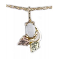 Mt. Rushmore 10K Black Hills Gold Pendant with Opal