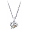 BLACK HILLS GOLD LADIES STERLING SILVER DOLPHIN HEART PENDANT NECKLACE