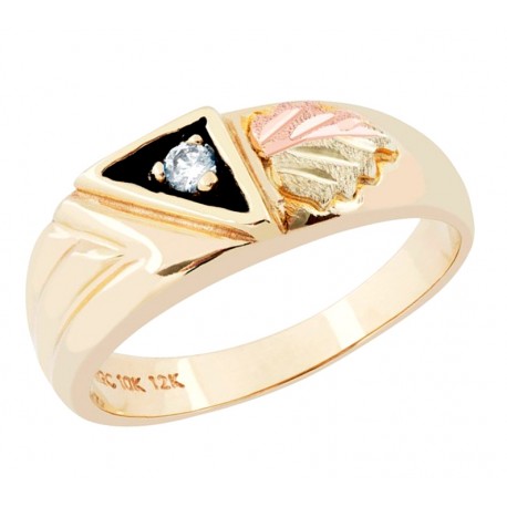 Landstrom's® 10K Black Hills Gold Ladies Ring with .05CT Diamond