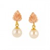 Mt. Rushmore Small 10K Gold Pearl Earrings