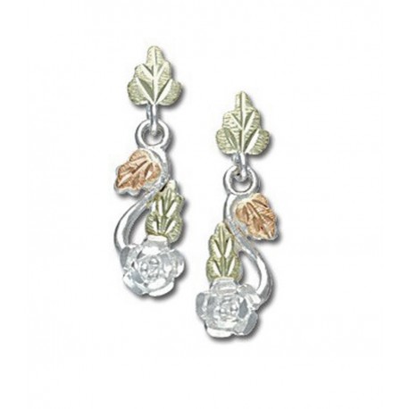 Landstrom's® Sterling Silver Small Dangle Rose Earrings