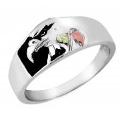 Black Hills Gold Sterling on Silver Men's Eagle Ring