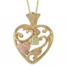 BLACK HILLS GOLD HEART NECKLACE PENDANT 