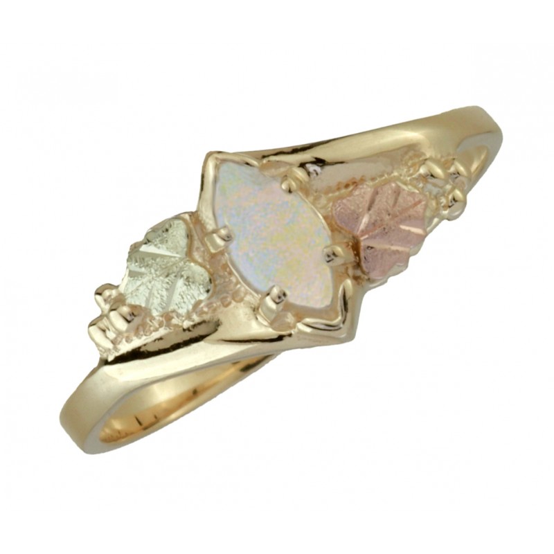 Size 5 10K Black Hills Gold Ladies Ring with Opal - BlackHillsGold.Direct