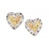 Lovely Mini Sterling Silver Heart Earrings by Mt. Rushmore