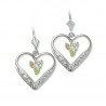 Landstrom's Sterling Silver Heart Earrings with CZ