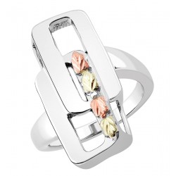 Landstrom's® Black Hills Gold on Sterling Silver Ladies Link Ring