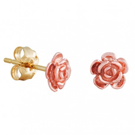 Landstrom's® Mini 10K Black Hills Gold Rose Earrings