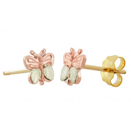 Landstrom's® Mini 10K Black Hills Gold Butterfly Earrings