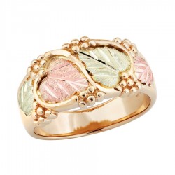 Landstrom's(®) Tri-color Black Hills Gold Ladies Wedding Ring