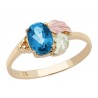 Landstrom's® 10K Black Hills Gold Ladies Ring with Blue Topaz