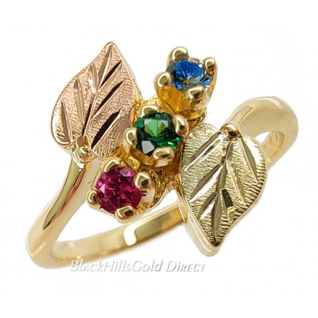 Black Hills Gold Mother's Ring with 2 to 6 Birthstones - Family Jewelry by Landstrom's®