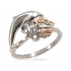 Mt. Rushmore Sterling Silver Ladies Ring with Dolphin