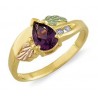 Landstrom's® 10K Black Hills Gold Ring with Amethyst & Diamond