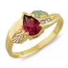 Landstrom's® 10K Black Hills Gold Ring with Ruby & Diamond