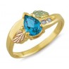 Landstrom's® 10K Black Hills Gold Ring with Blue Topaz & Diamond